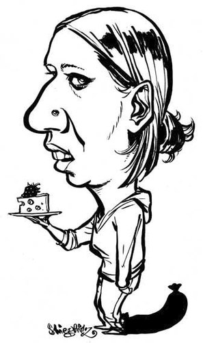 Cartoon: Nadine the Brain (medium) by stieglitz tagged nadine,the,brain,karikatur,erdbeerkäse,ekelhaftig,ekelhaf