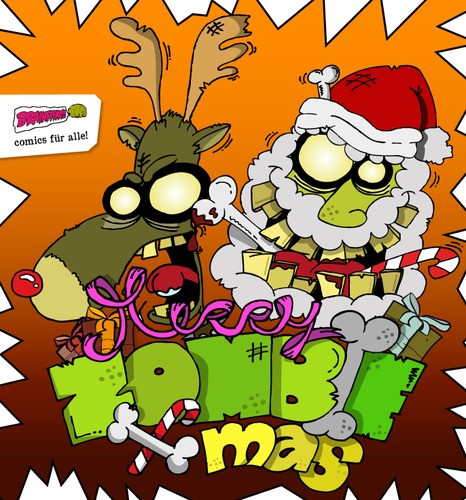 Cartoon: Merry Zombie Christmas (medium) by BRAINFART tagged brainfart,zombie,christmas,weihnachten,dead,tot,weihnachtsmann,rudolf,rentier,santa,nikolaus,comic,cartoon,character,fun,funny,lustig,spass,witzig,laugh,lachen,art,kunst