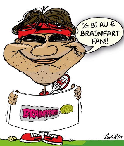 Cartoon: Olympic Federer (medium) by BRAINFART tagged roger,federer,tennis,spiel,sport,karikatur,funny,comic,humor