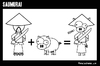 Cartoon: SAUMURAI (small) by BRAINFART tagged cartoon,brainfart,comic,lustig,fun,humor