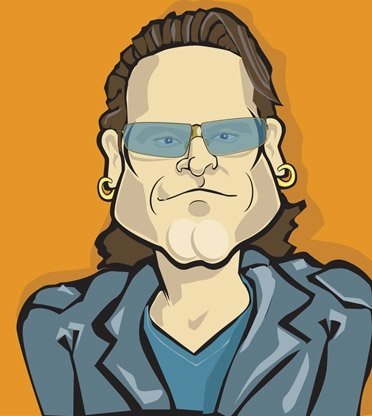 Cartoon: bono (medium) by michaelscholl tagged bono