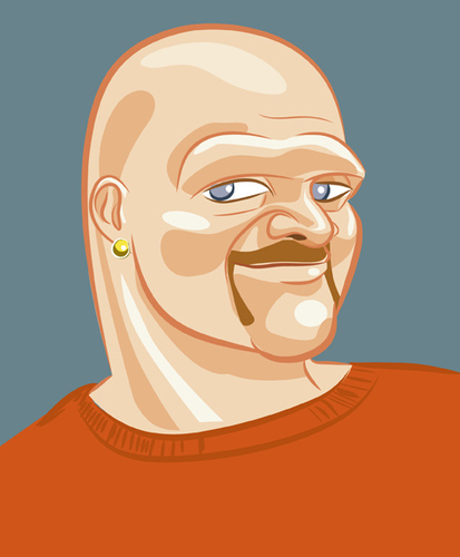 Cartoon: morrell (medium) by michaelscholl tagged vector,cartoon,bald,man