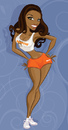 Cartoon: J. J. (small) by michaelscholl tagged hooters sexy pose vector