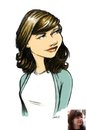 Cartoon: jennifer (small) by michaelscholl tagged woman,cute,face,sweater,hair