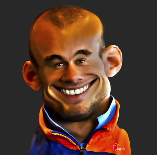 Cartoon: Wesley Sneijder (medium) by Quidebie tagged wesley,sneijder,karikatuur,caricature,soccer,voetbal,ajax,inter,holland,dutch,nerderlands,elftal