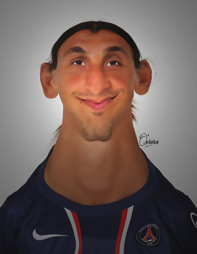 Cartoon: zlatan ibrahimovic (medium) by Quidebie tagged zlatan,ibrahimovic,soccer,caricature,sweden,italy,france,internazionale,paris,saint,germain,ajax,voetbal,karikatuur,photoshop,foto,funny,fun,zweden,ek,wk