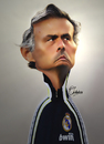 Cartoon: Jose Mourinho (small) by Quidebie tagged chelsea real madrid jose mourinho fun funny caricature coach soccer portugal spain barcelona fc voetbal trainer sport the special one photoshop foto plaatje karikatuur