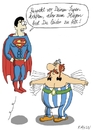 Cartoon: Superman vs. Obelix (small) by KAYSN tagged superman,obelix,fliegen,super,hero