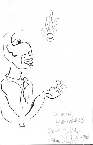 Cartoon: Une autre Prometheus (medium) by Tobias Wolff tagged prometheus,feuer,