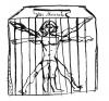 Cartoon: Das Mensch (small) by Tobias Wolff tagged gitter gefängnis leonardo da vinci mensch zoo
