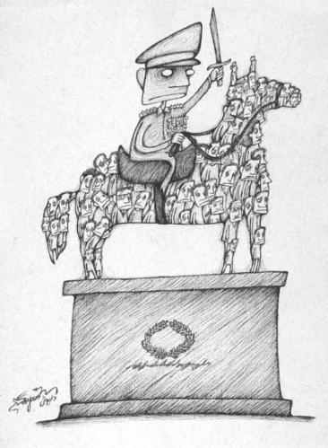 Cartoon: dictator (medium) by dariush tagged notging,