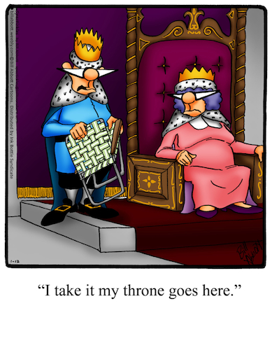 Cartoon: Throne (medium) by Billcartoons tagged king,queen,royals,throne,royalty,husband,wife,marriage,romance,romantic,love