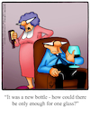 Cartoon: Big Wine Glass (small) by Billcartoons tagged wine,drinking,husband,wife,marriage,romance,romantic,love