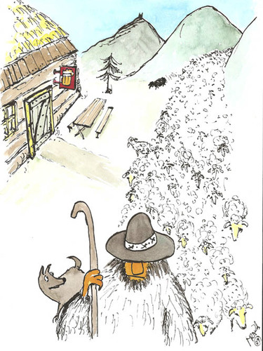 Cartoon: black sheep (medium) by Mirek tagged cartoon,competition,beer