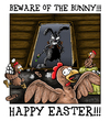 Cartoon: Happy Easter 2011 (small) by Toeby tagged easter,bunny,rabbit,chicken,eastereggs,toeby,mark,töbermann