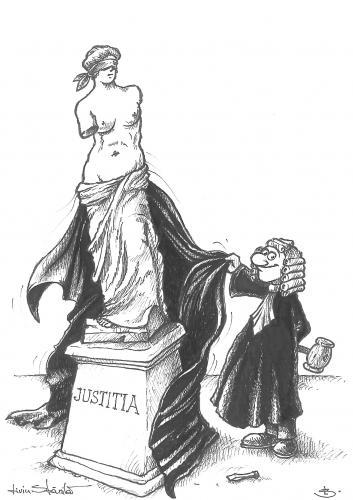 Cartoon: new simbol (medium) by Liviu tagged justice,venus,judge,