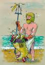 Cartoon: Neptune (small) by Liviu tagged neptune,trash,ecology,