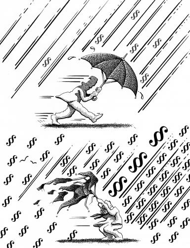 Cartoon: Hard Rain (medium) by Pohlenz tagged justice,law,justiz,gesetz,regen,paragraph,gesetzbuch,gerechtigkeit