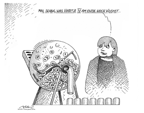 Cartoon: Lonely Hartz (medium) by Pohlenz tagged hartz4,bvg,urteil