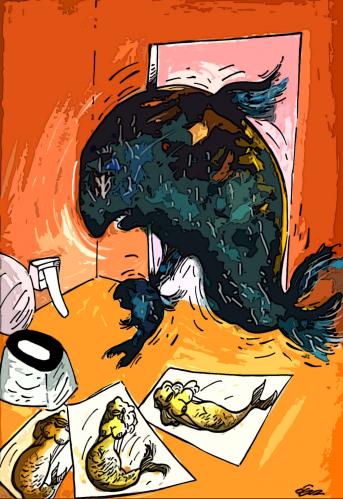 Cartoon: fish (medium) by oguzgurel tagged idea