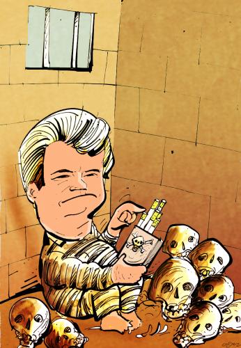Cartoon: karadzic (medium) by oguzgurel tagged humor