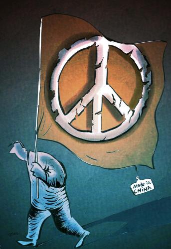 Cartoon: peace (medium) by oguzgurel tagged humor