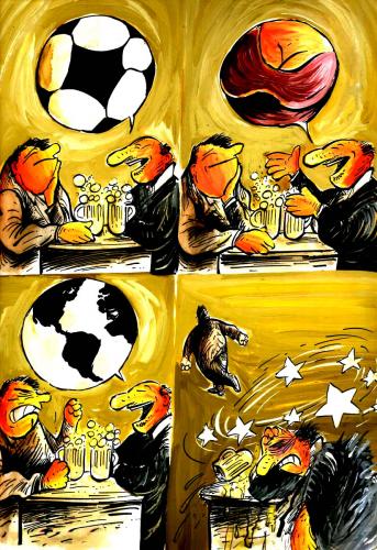 Cartoon: theme (medium) by oguzgurel tagged humor