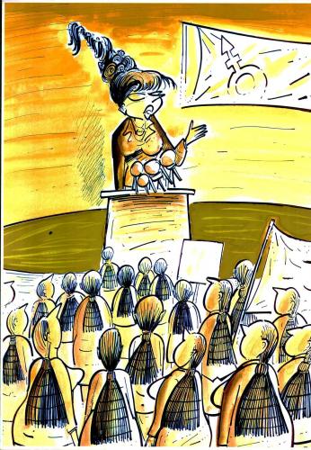 Cartoon: women (medium) by oguzgurel tagged humor