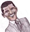 Cartoon: Barack Obama (small) by artistocrat tagged politics,politician,american,president,obama,barack,democrat