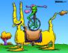 Cartoon: The Unicyclist (small) by dbaldinger tagged unicycle creature weird fantasy 