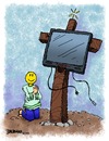 Cartoon: Tis The Season (small) by dbaldinger tagged consumerism christmas walmart crucification television