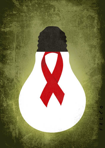 Cartoon: AIDS (medium) by alexfalcocartoons tagged aids