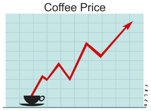 Cartoon: coffeeprice (medium) by alexfalcocartoons tagged coffeeprice