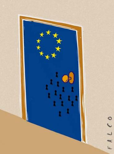 Cartoon: EC door (medium) by alexfalcocartoons tagged ec,door,countries,europe