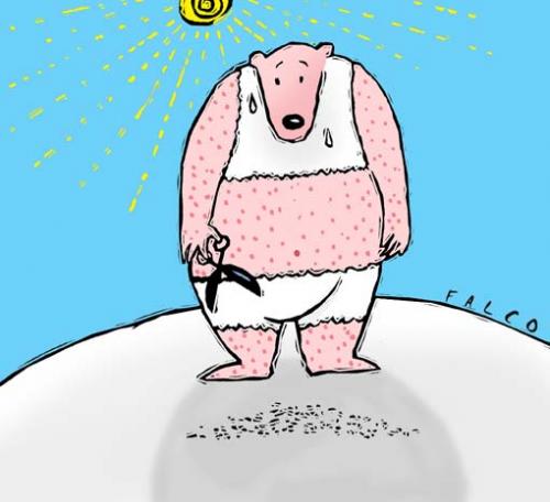 Cartoon: Fashion (medium) by alexfalcocartoons tagged bear,fashion,north,pole,enviroment,climate,changing,