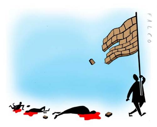 Cartoon: flagman (medium) by alexfalcocartoons tagged flag,man