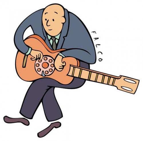 Cartoon: guitar (medium) by alexfalcocartoons tagged guitar