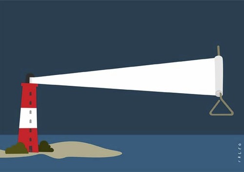 Cartoon: Lighthouse (medium) by alexfalcocartoons tagged lighthouse