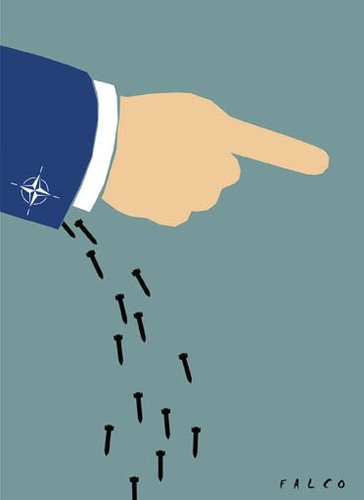 Cartoon: NATO (medium) by alexfalcocartoons tagged nato