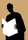 Cartoon: dark reader (small) by alexfalcocartoons tagged dark reader