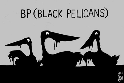 Cartoon: BP (medium) by sinann tagged bp,black,pelicans