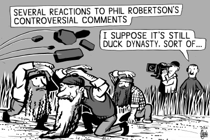 Cartoon: Duck Dynasty (medium) by sinann tagged duck,dynasty,phil,robertson,comments,controversial