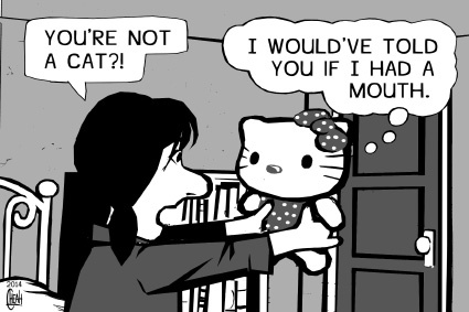 Cartoon: Hello Kitty (medium) by sinann tagged hello,kitty,little,girl,cat