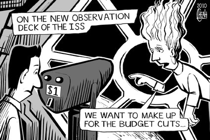 Cartoon: ISS observation deck (medium) by sinann tagged iss,observation,deck,viewing