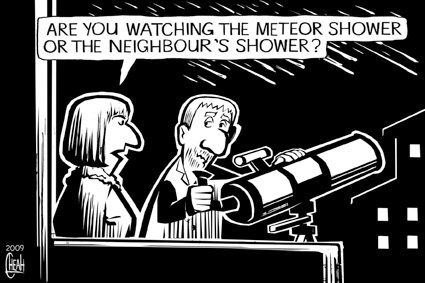Cartoon: Meteor shower (medium) by sinann tagged meteor,shower,telescope,neighbour