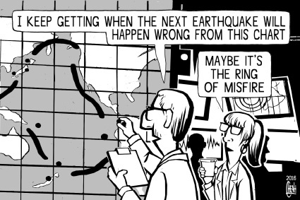 Cartoon: Ring of fire (medium) by sinann tagged ring,of,fire,earthquake,prediction