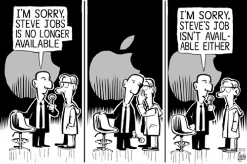 Cartoon: Steve Jobs resigns (medium) by sinann tagged apple,mac,ceo,resign,job,jobs,steve