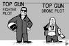 Cartoon: Drone pilot (small) by sinann tagged drone,pilot,top,gun,fighter
