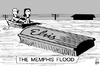 Cartoon: Memphis flood (small) by sinann tagged memphis flood elvis presley casket coffin