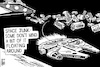 Cartoon: Space junk (small) by sinann tagged space,junk,millenniu,falcon,star,wars